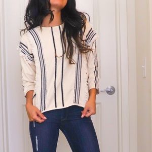 Anthropologie Fringe Spring Sweater